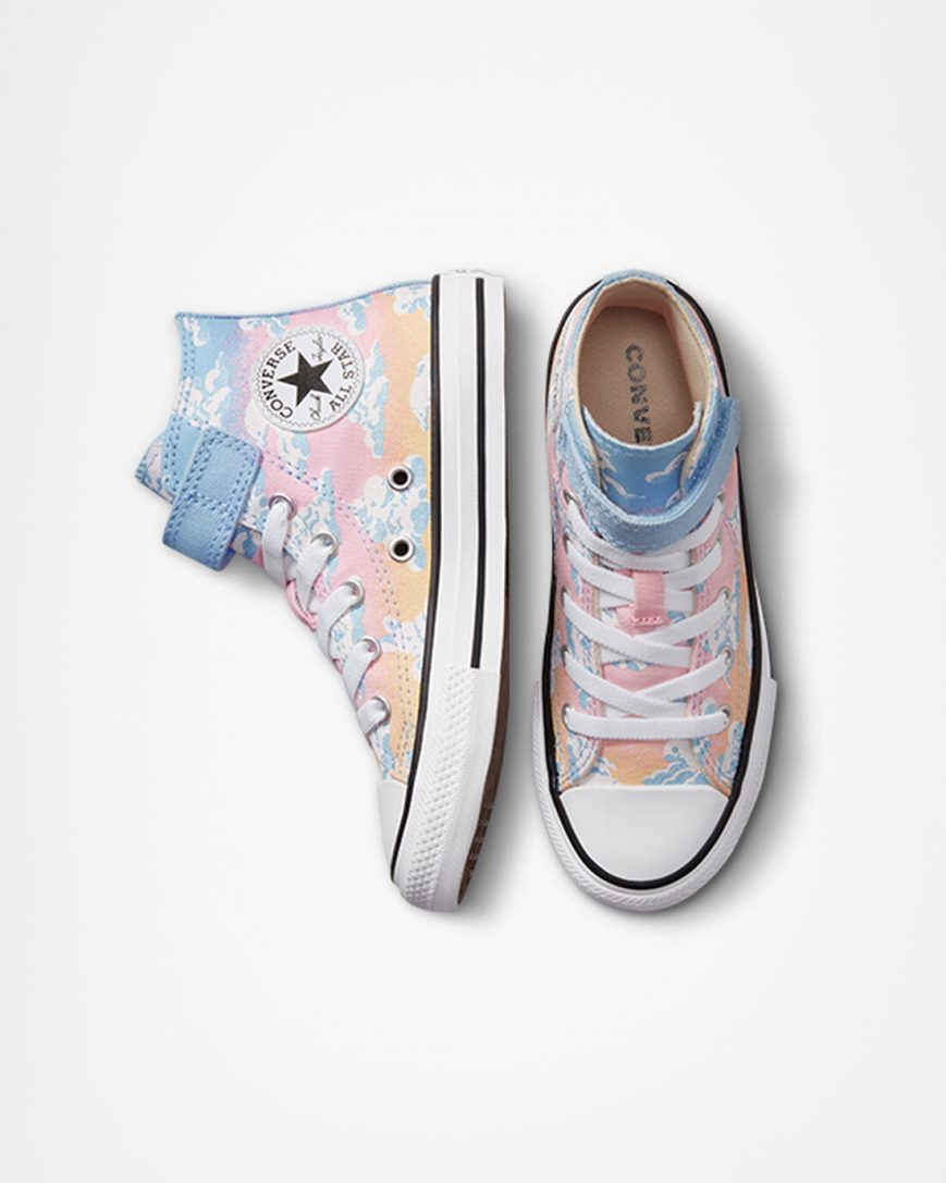 Tenisi Inalti Fete Converse Chuck Taylor All Star Easy-On Cloud Gazer Albastri Portocalii Roz | RO NGPHU718